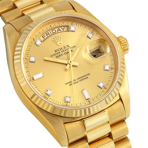 rolex day-date full gold with golden stainless steel|rolex gold day date 36.